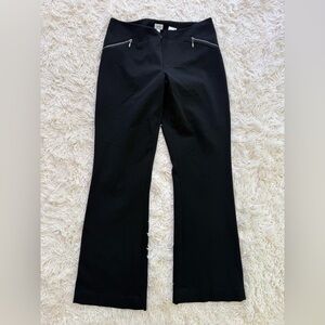 Cache Black Dress Pants Size 8 Bootcut Stretch Zipper Pocket Career Chic